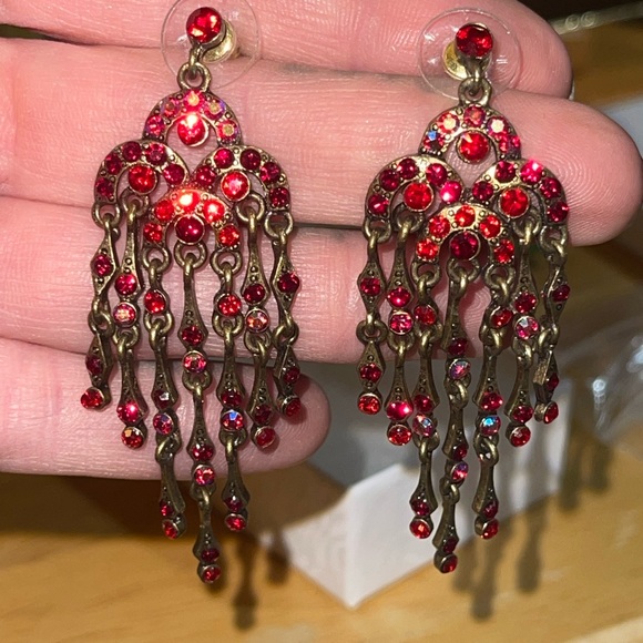 Ester Fuhrman vintage 90s Chandelier Earrings - Picture 1 of 4